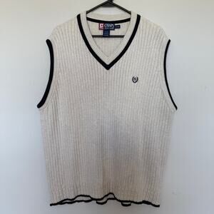 Chaps Ralph Lauren Sweater Mens XL Cricket Tennis Fisherman Vest Rugby Preppy